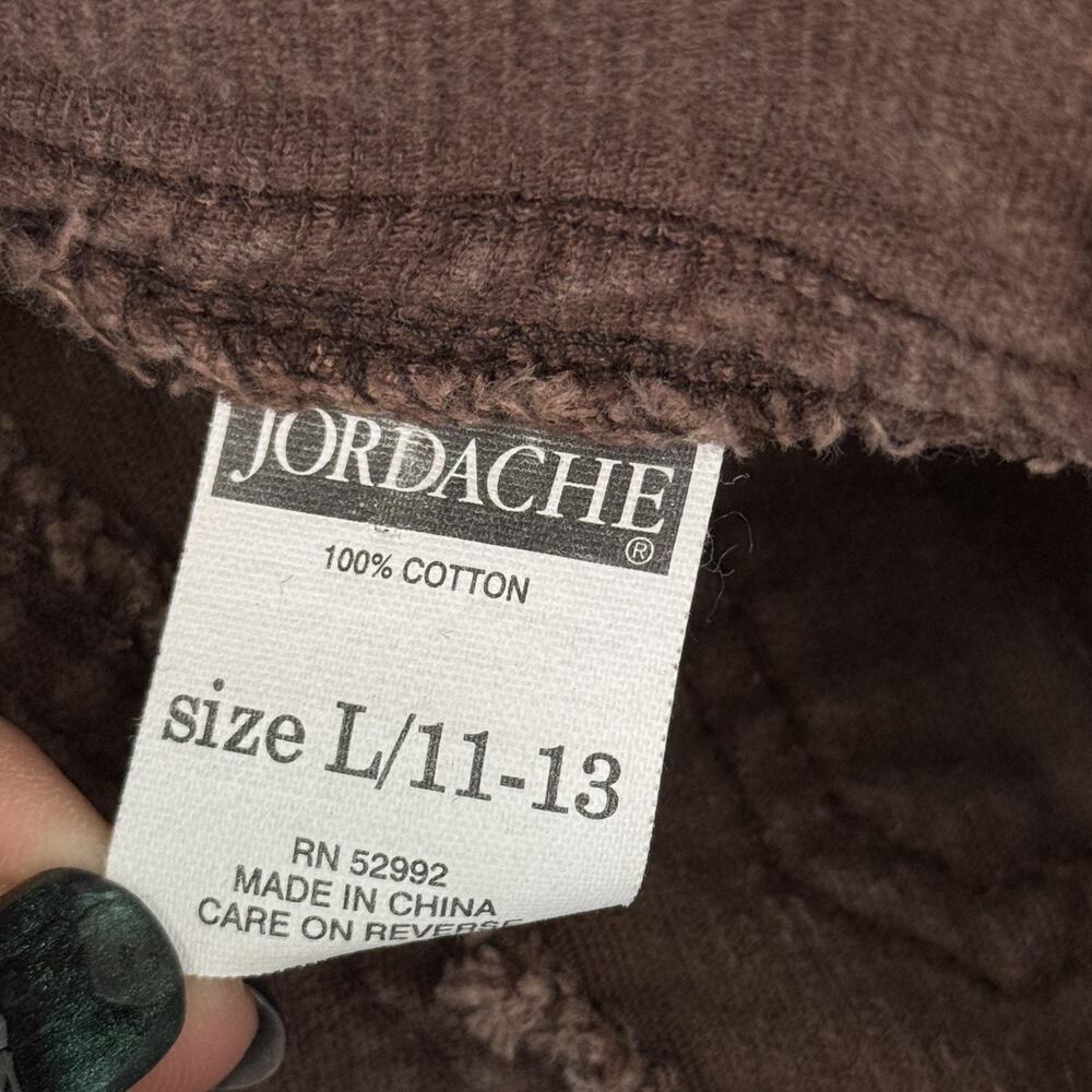 Vintage Jordache Overalls Large 11-13 Corduroy Carpenter Cargo Bib Utility Y2K - Picture 3 of 11